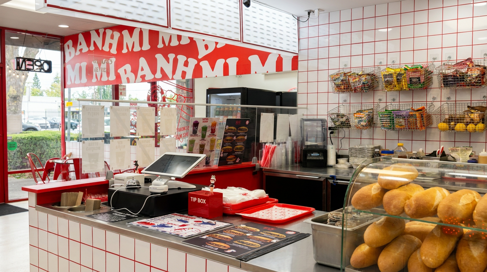 The tiled counter