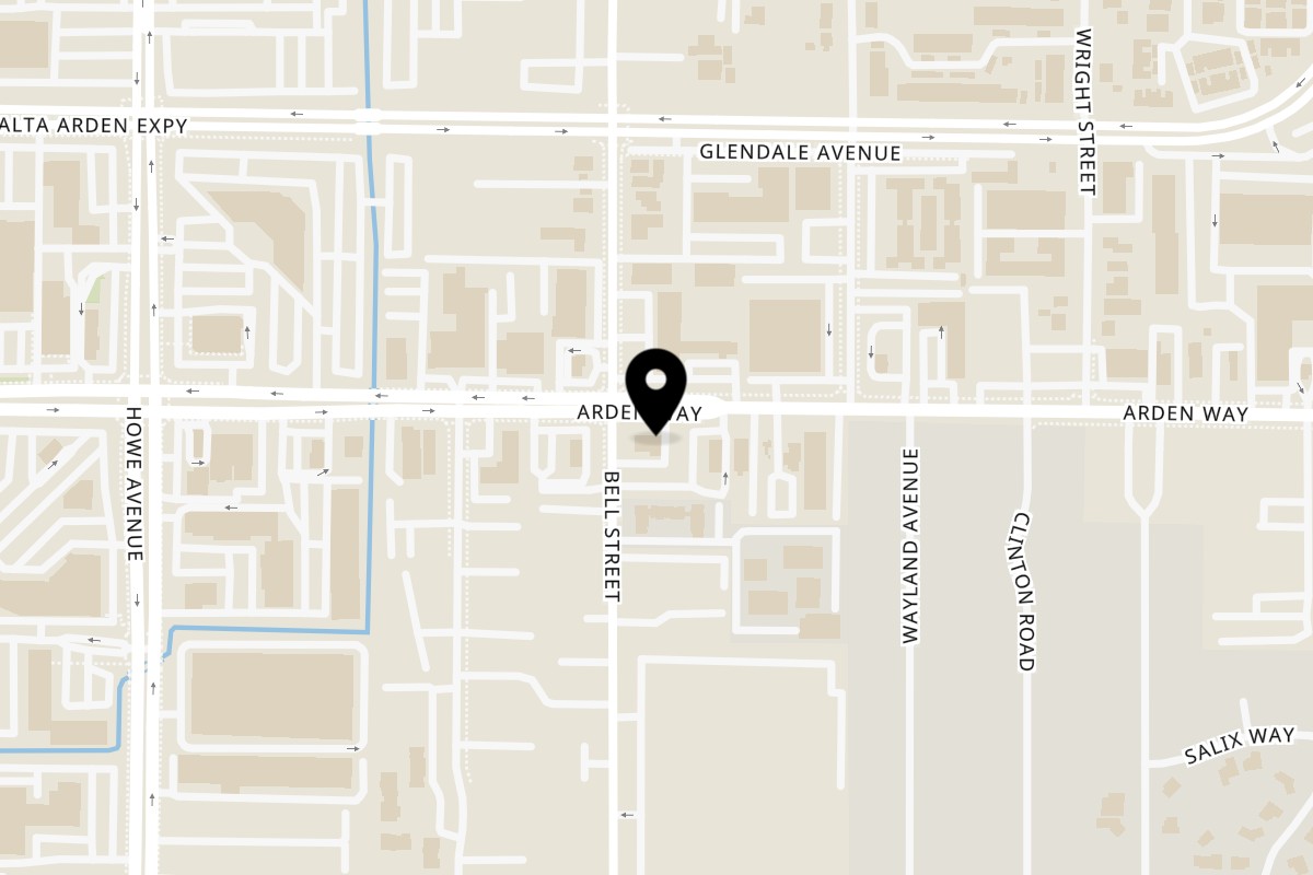 Map showing the location of Banh Mi Mi on 2302 Arden Wy in Sacramento